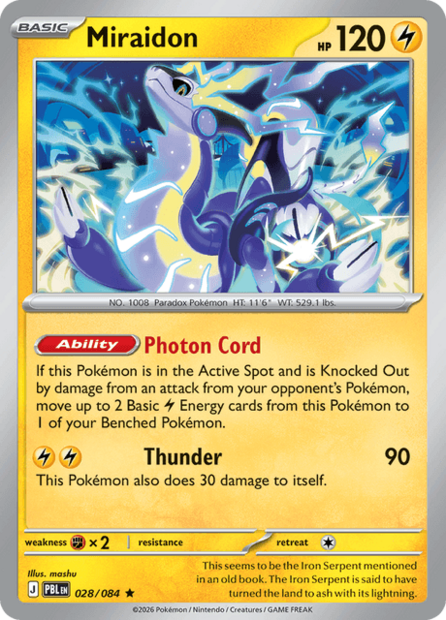 028/084 PBL - Miraidon Holofoil