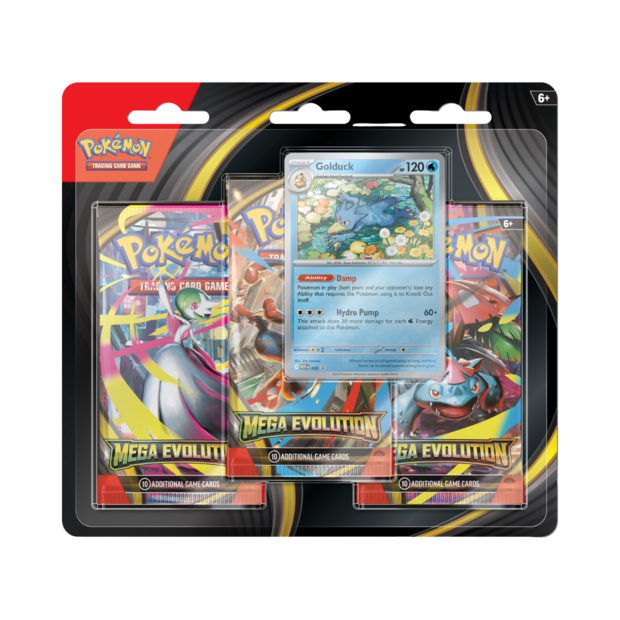 Mega Evolution 3 Pack Blister Golduck