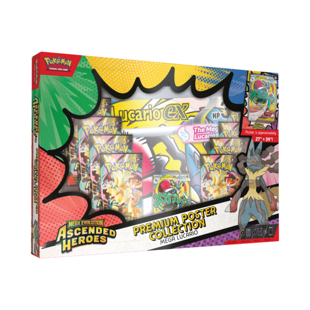 Ascended Heroes Premium Poster Collection Mega Lucario