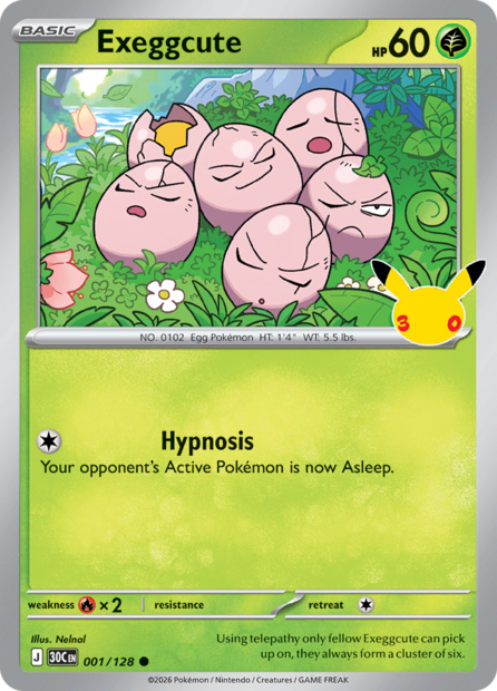 001/128 30C  - Exeggcute Holofoil
