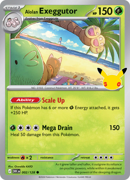 002/128 30C  - Alolan Exeggutor Holofoil