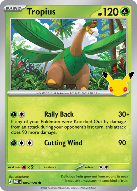 005/128 30C  - Tropius Holofoil