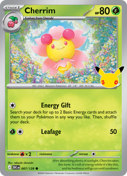 007/128 30C  - Cherrim Holofoil