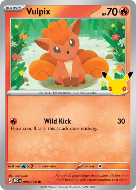 009/128 30C  - Vulpix Holofoil