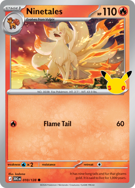 010/128 30C  - Ninetales Holofoil