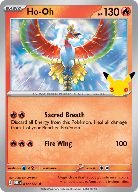 012/128 30C  - Ho-Oh Holofoil