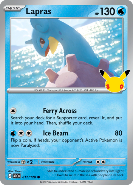 017/128 30C  - Lapras Holofoil