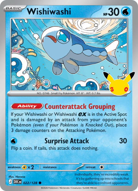022/128 30C  - Wishiwashi Holofoil