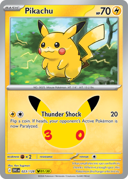 023/128 30C  - Pikachu Holofoil