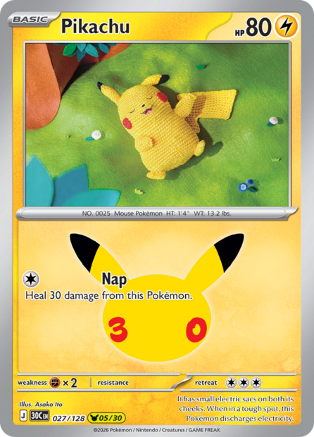 027/128 30C  - Pikachu Holofoil