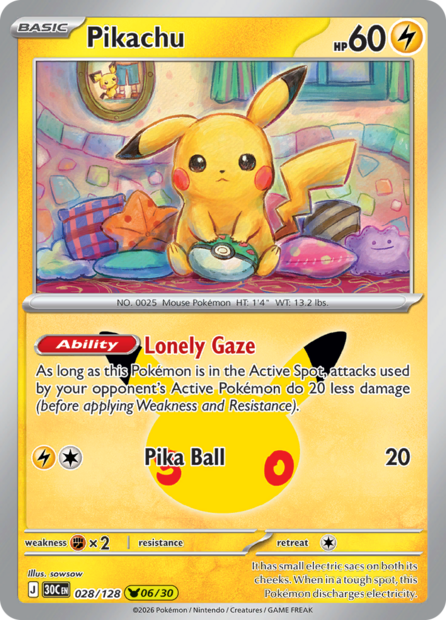 028/128 30C  - Pikachu Holofoil