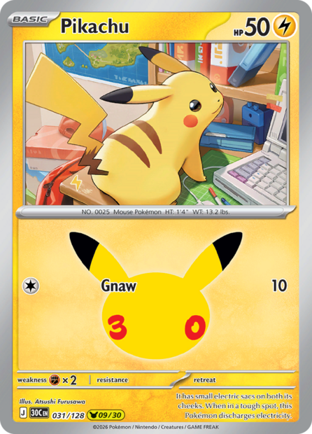 031/128 30C  - Pikachu Holofoil