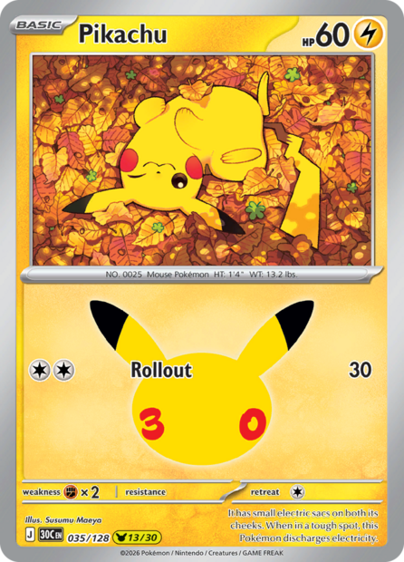 035/128 30C  - Pikachu Holofoil
