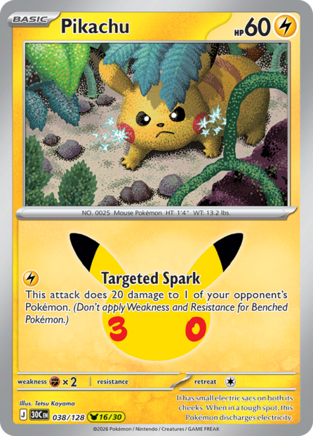 038/128 30C  - Pikachu Holofoil
