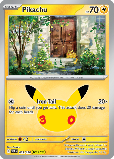 039/128 30C  - Pikachu Holofoil