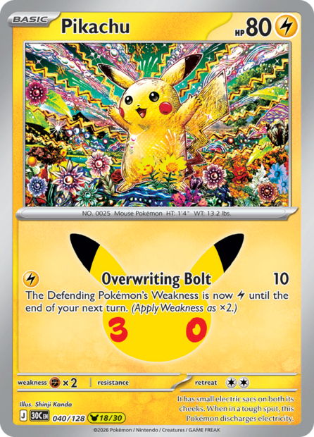040/128 30C  - Pikachu Holofoil
