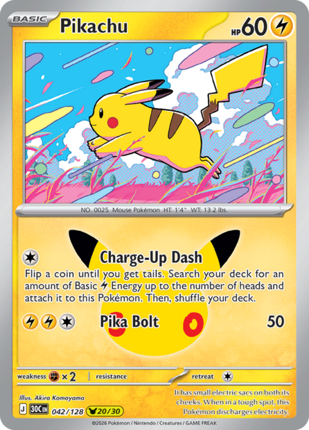 042/128 30C  - Pikachu Holofoil