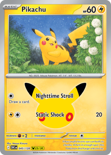 045/128 30C  - Pikachu Holofoil