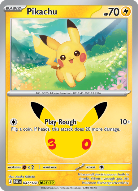 047/128 30C  - Pikachu Holofoil