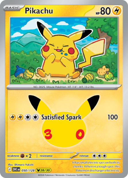 050/128 30C  - Pikachu Holofoil