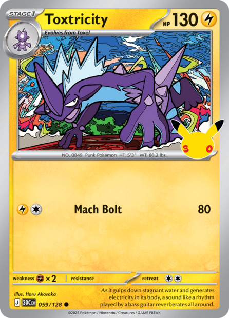 059/128 30C  - Toxtricity Holofoil