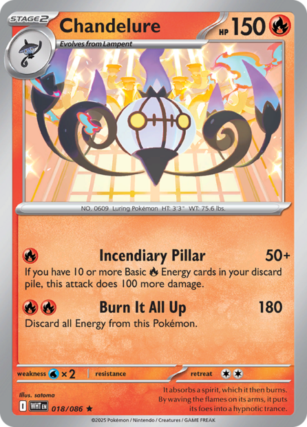 018/086 WHT - Chandelure Holofoil