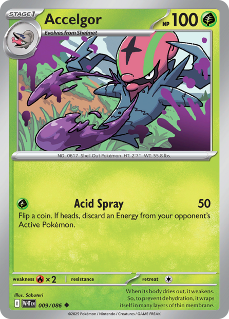 009/086 WHT - Accelgor Pok&eacute;ball Holo