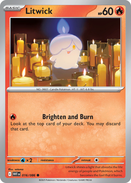 016/086 WHT - Litwick Pok&eacute;ball Holo