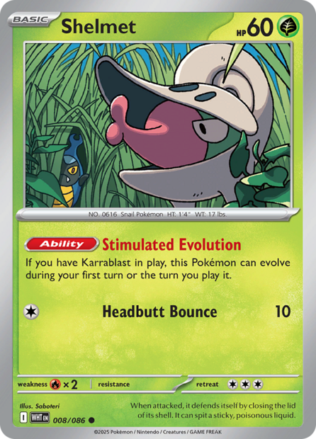 008/086 WHT - Shelmet Masterball Holo