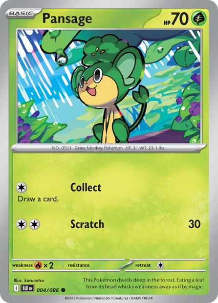 004/086 BLK - Pansage Masterball Holo