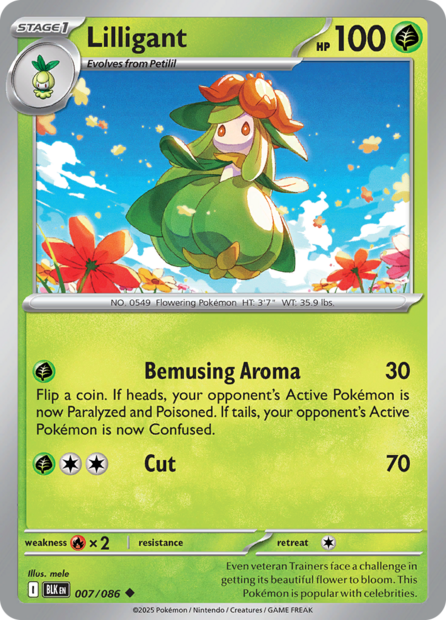 007/086 BLK - Lilligant Pok&eacute;ball Holo