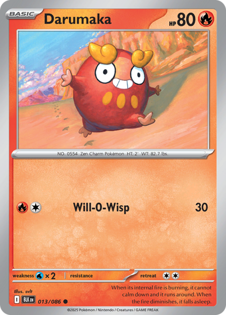 013/086 BLK - Darumaka Reverse Holofoil