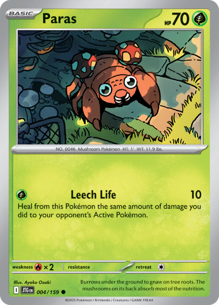 004/159 JTG - Paras Reverse Holofoil