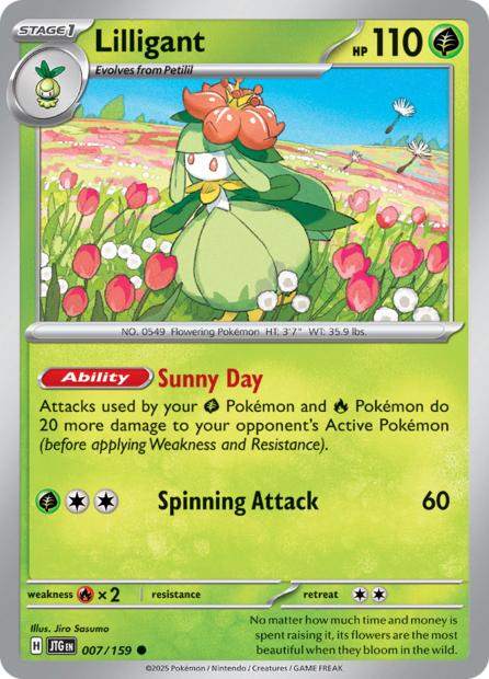 007/159 JTG - Lilligant Reverse Holofoil