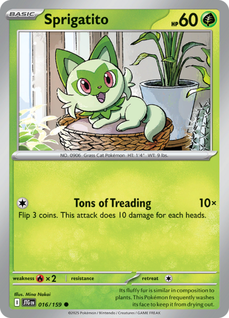 016/159 JTG - Sprigatito Reverse Holofoil
