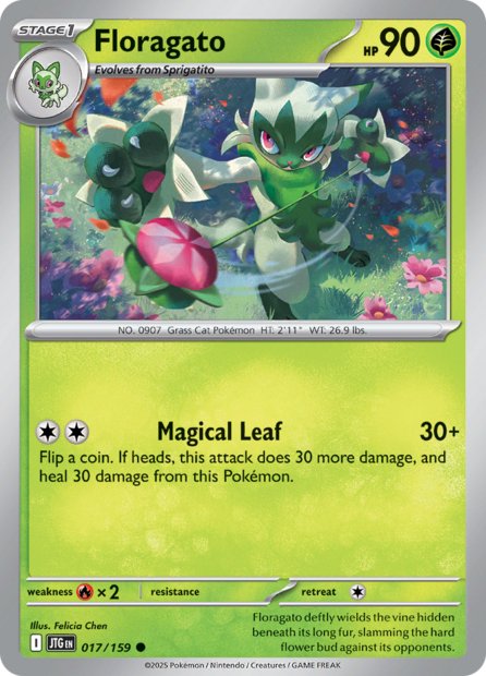 017/159 JTG - Floragato Reverse Holofoil
