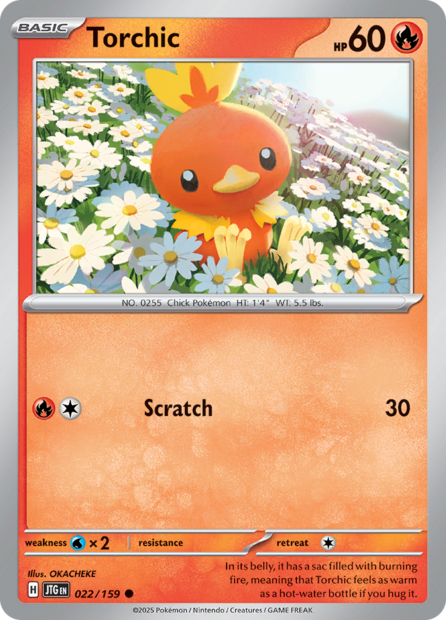 022/159 JTG - Torchic Reverse Holofoil