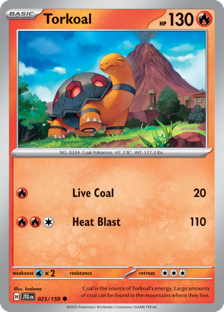 025/159 JTG - Torkoal Reverse Holofoil
