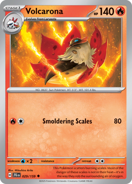 029/159 JTG - Volcarona Reverse Holofoil