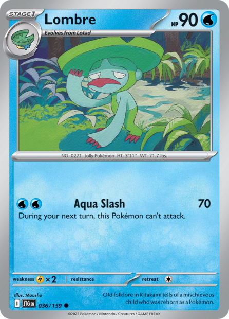 036/159 JTG - Lombre Reverse Holofoil