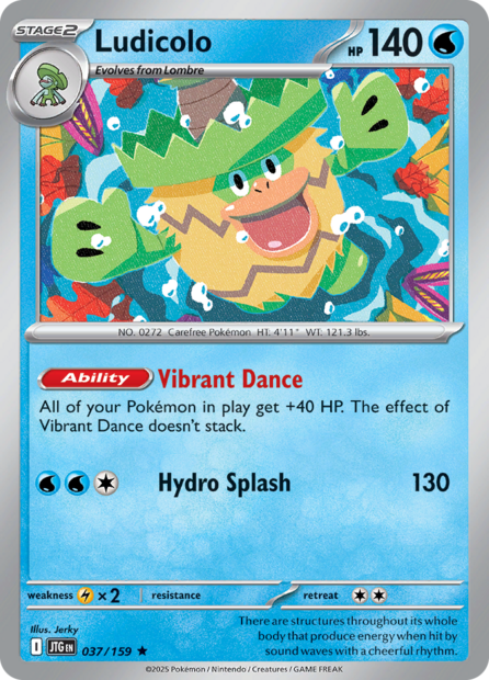 037/159 JTG - Ludicolo Holofoil