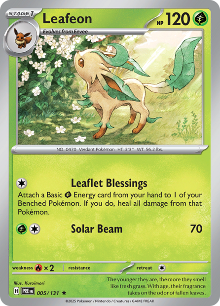 005/131 PRE - Leafeon Reverse Holofoil