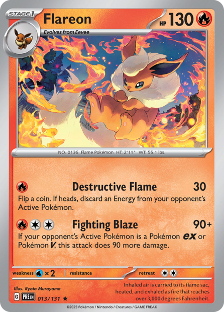 013/131 PRE - Flareon Pok&eacute;ball Holo