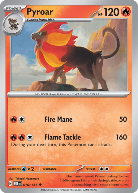 016/131 PRE - Pyroar Masterball Holo